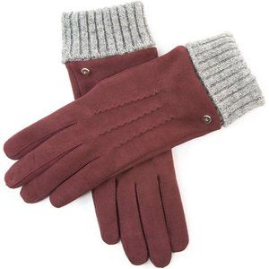 Designer Imported Women's Winter Lambskin Suede Leather Glove